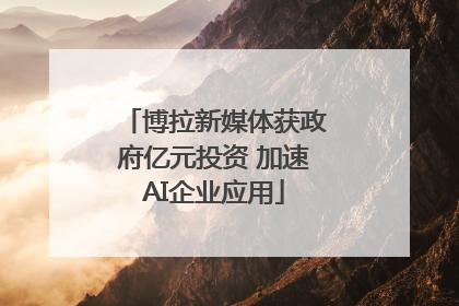 博拉新媒体获政府亿元投资 加速AI企业应用