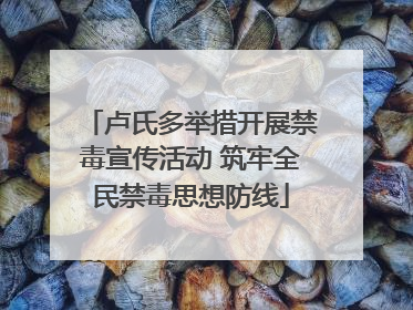 卢氏多举措开展禁毒宣传活动 筑牢全民禁毒思想防线