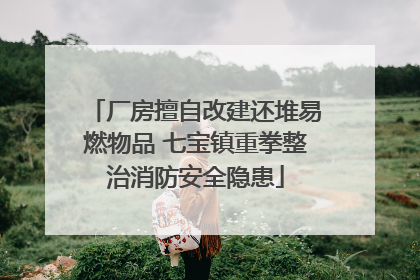 厂房擅自改建还堆易燃物品 七宝镇重拳整治消防安全隐患