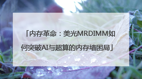 内存革命：美光MRDIMM如何突破AI与超算的内存墙困局