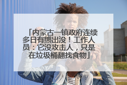 内蒙古一镇政府连续多日有熊出没！工作人员：它没攻击人，只是在垃圾桶翻找食物
