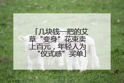 几块钱一把的艾草“变身”花束卖上百元，年轻人为“仪式感”买单