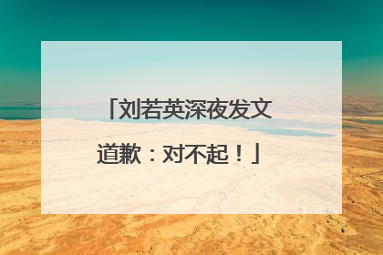 刘若英深夜发文道歉：对不起！