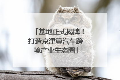 基地正式揭牌！打造京津冀汽车跨境产业生态圈