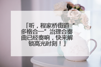 听，程家桥街道“多格合一”治理合奏曲已经奏响，快来解锁高光时刻！