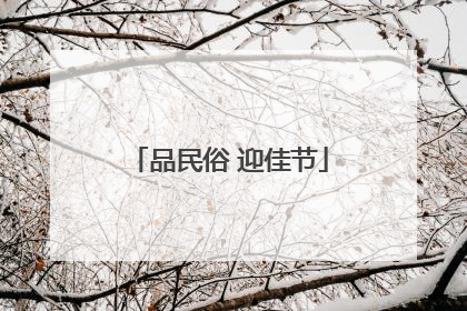 品民俗 迎佳节
