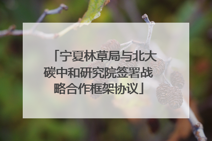 宁夏林草局与北大碳中和研究院签署战略合作框架协议