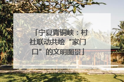 宁夏青铜峡：村社联动共绘“家门口”的文明图景