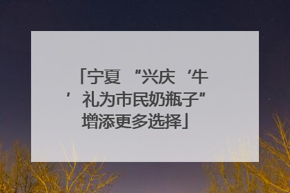 宁夏 “兴庆‘牛’礼为市民奶瓶子”增添更多选择