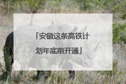 安徽这条高铁计划年底前开通