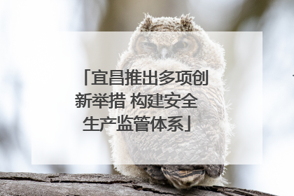 宜昌推出多项创新举措 构建安全生产监管体系