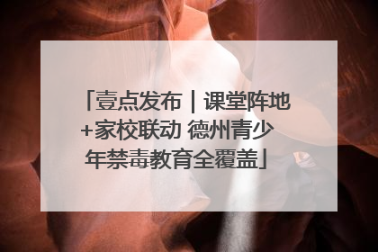 壹点发布｜课堂阵地+家校联动 德州青少年禁毒教育全覆盖
