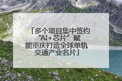 多个项目集中签约 “AI+芯片”赋能重庆打造全球单轨交通产业名片
