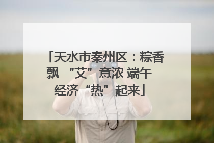天水市秦州区：粽香飘 “艾”意浓 端午经济“热”起来