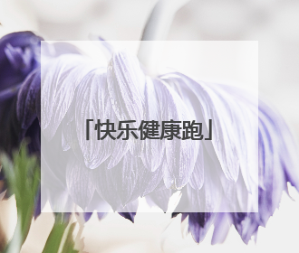 快乐健康跑
