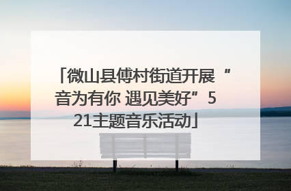 微山县傅村街道开展“音为有你 遇见美好”521主题音乐活动