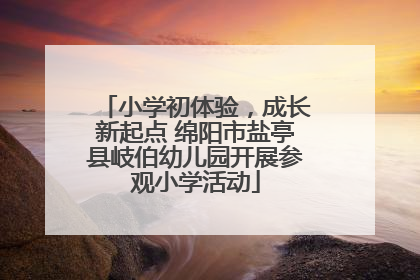 小学初体验，成长新起点 绵阳市盐亭县岐伯幼儿园开展参观小学活动