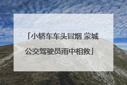 小轿车车头冒烟 蒙城公交驾驶员雨中相救