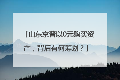 山东京普以0元购买资产，背后有何筹划？