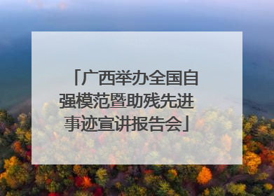 广西举办全国自强模范暨助残先进事迹宣讲报告会