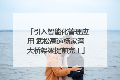 引入智能化管理应用 武松高速杨家湾大桥架梁提前完工