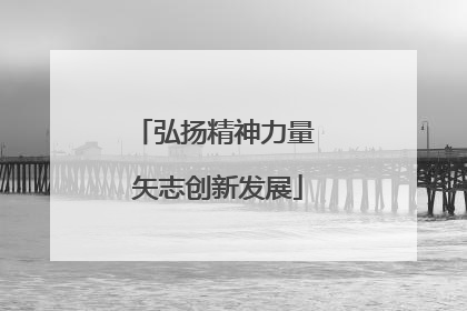 弘扬精神力量 矢志创新发展