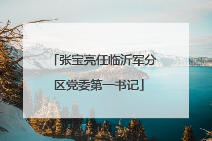 张宝亮任临沂军分区党委第一书记