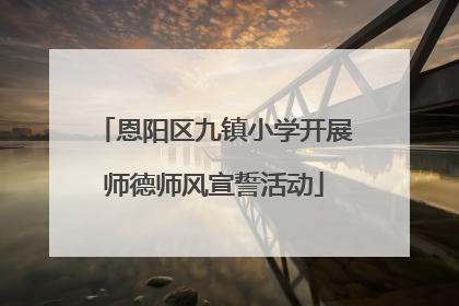 恩阳区九镇小学开展师德师风宣誓活动