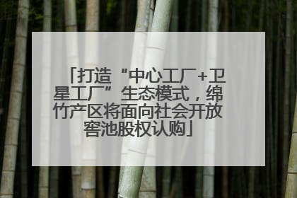 打造“中心工厂+卫星工厂”生态模式，绵竹产区将面向社会开放窖池股权认购