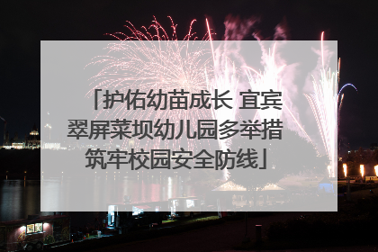 护佑幼苗成长 宜宾翠屏菜坝幼儿园多举措筑牢校园安全防线