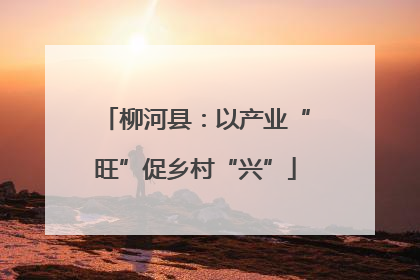 柳河县：以产业“旺”促乡村“兴”