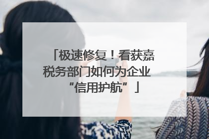 极速修复！看获嘉税务部门如何为企业“信用护航”