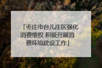 枣庄市台儿庄区强化消费维权 积极开展消费环境建设工作