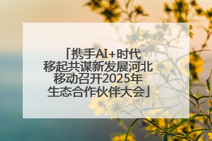 携手AI+时代 移起共谋新发展河北移动召开2025年生态合作伙伴大会