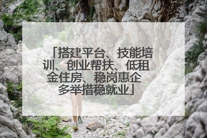 搭建平台、技能培训、创业帮扶、低租金住房、稳岗惠企 多举措稳就业