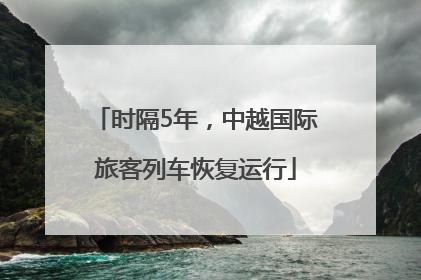 时隔5年，中越国际旅客列车恢复运行