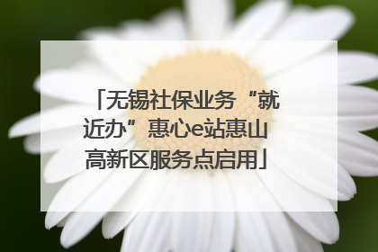 无锡社保业务“就近办”惠心e站惠山高新区服务点启用