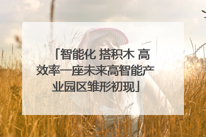 智能化 搭积木 高效率一座未来高智能产业园区雏形初现