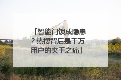 智能门锁成隐患？热搜背后是千万用户的夹手之痛