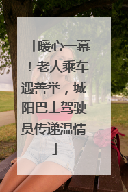 暖心一幕！老人乘车遇善举，城阳巴士驾驶员传递温情