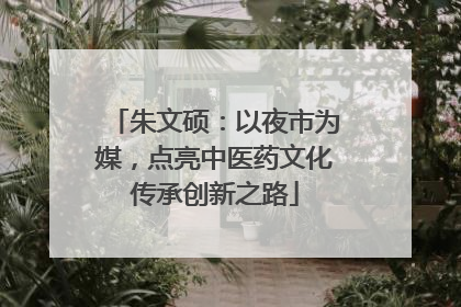 朱文硕：以夜市为媒，点亮中医药文化传承创新之路