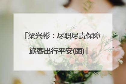梁兴彬：尽职尽责保障旅客出行平安(图)