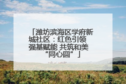 潍坊滨海区学府新城社区：红色引领 强基赋能 共筑和美“同心圆”