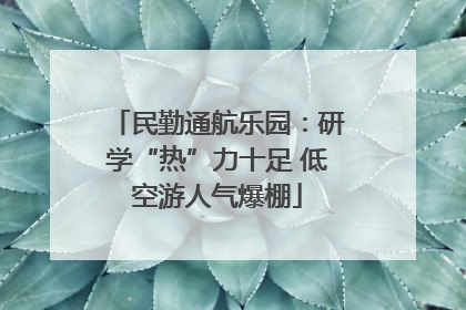 民勤通航乐园：研学“热”力十足 低空游人气爆棚