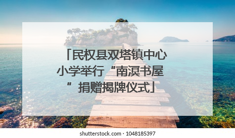 民权县双塔镇中心小学举行“南溟书屋”捐赠揭牌仪式