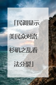 民调显示美民众对洛杉矶之乱看法分裂