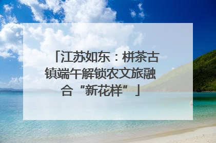 江苏如东：栟茶古镇端午解锁农文旅融合“新花样”