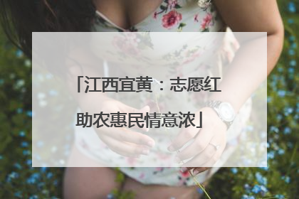 江西宜黄：志愿红助农惠民情意浓