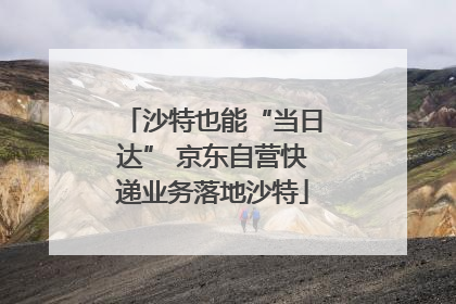 沙特也能“当日达” 京东自营快递业务落地沙特