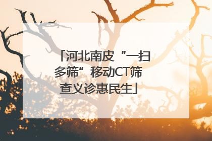 河北南皮“一扫多筛”移动CT筛查义诊惠民生